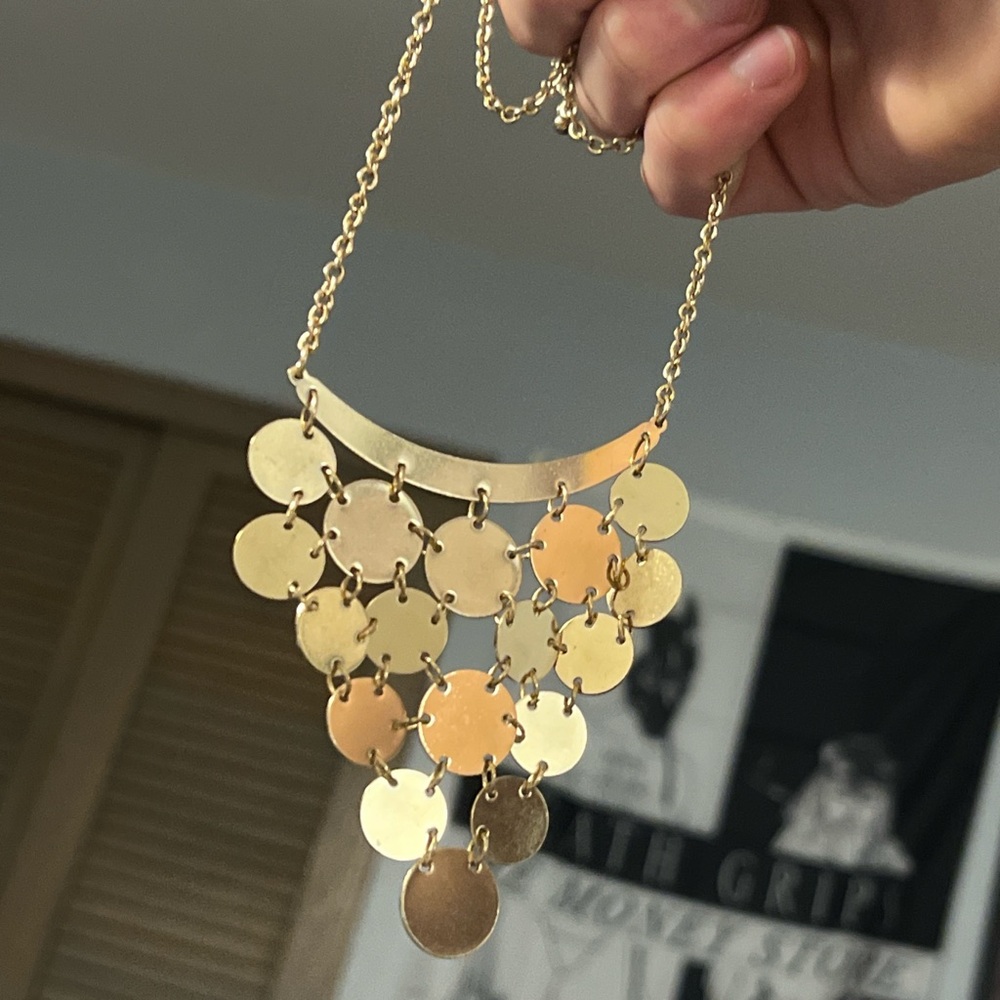 Bohemian gold necklace